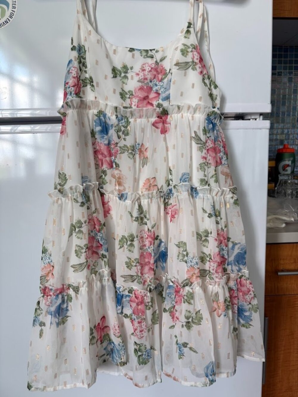Floral Ruffle Cami Dress Size S